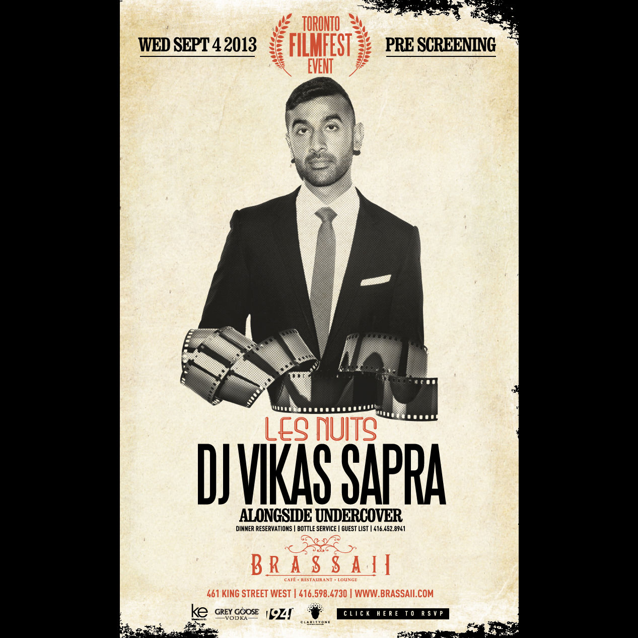 TIFF Pre-Party tonight at Brassaii