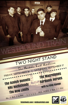 Coming to Boston for an epic show with Westbound Train, 9/16!
