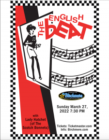 Lady Hatchet SOLO, opening for The English Beat, 3/27!